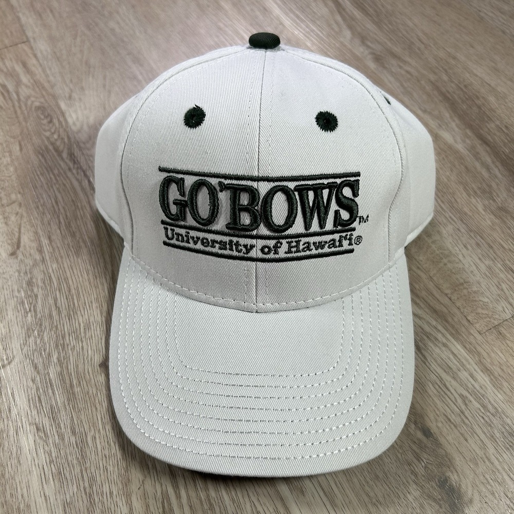 Hawaii Rainbows Snapback Hat College The Game White Split Bar Cap